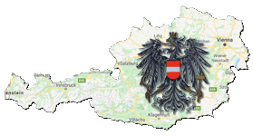 Google map of Austria with coat of arms