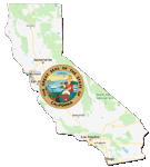 Google map of CAlifornia with seal