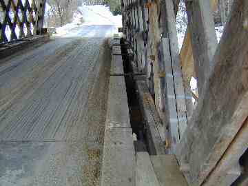 Cooley Covered Bridge Rehab Photo by Joe Nelson December 14, 2003