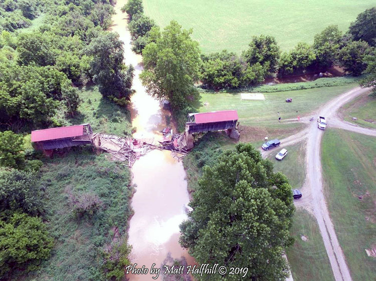 Knowlton CB Collapse Drone View - Matt Halfhill