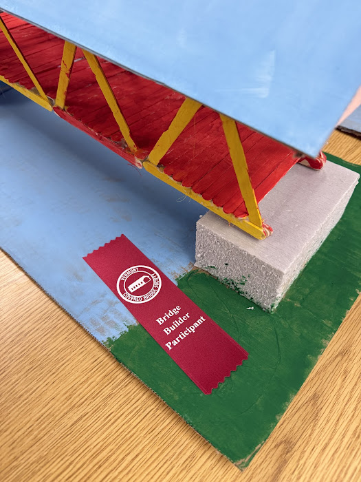 Sample of one of the bridges made by a student from Coventry Village School